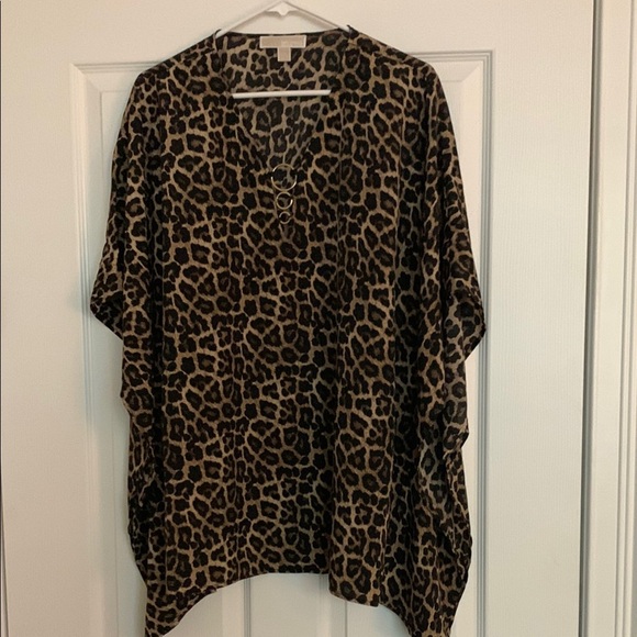 Micheal Kors Leopard Print Women's Top/ Swimsuit Cover Up - Picture 1 of 5